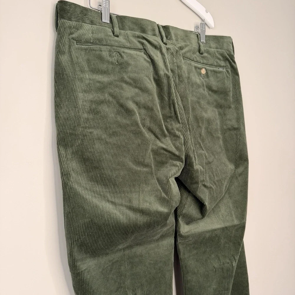 Vintage Polo Ralph Lauren Men's Olive Green Corduroy Classic Fit Pants 36X32 90s